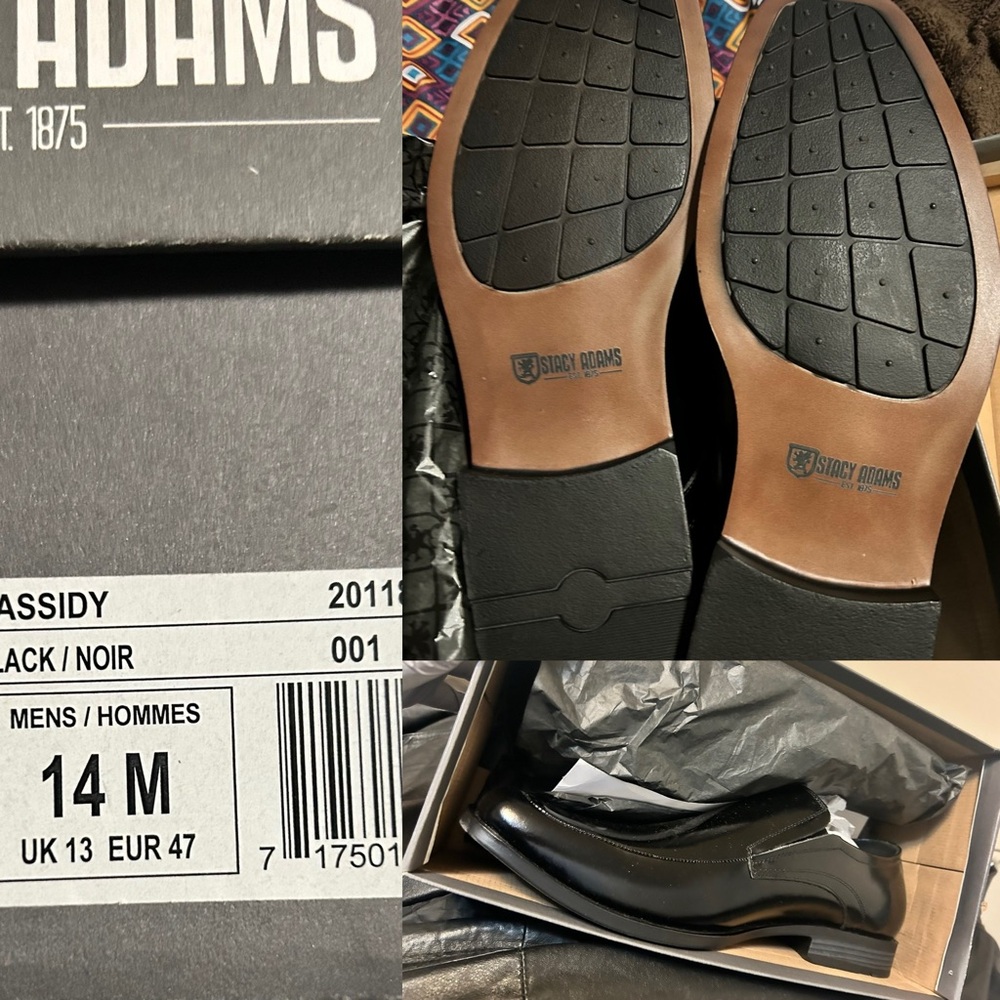 Stacy Adams Men's Black Leather Loafers